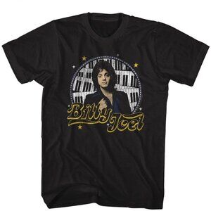 Billy Joel Stars Black Adult T-Shirt